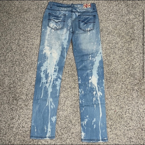 Machine size 11 blue n bleach jeans - Picture 5 of 5